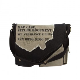 Rothco Vintage Canvas Two-Tone Imprinted Map Bag